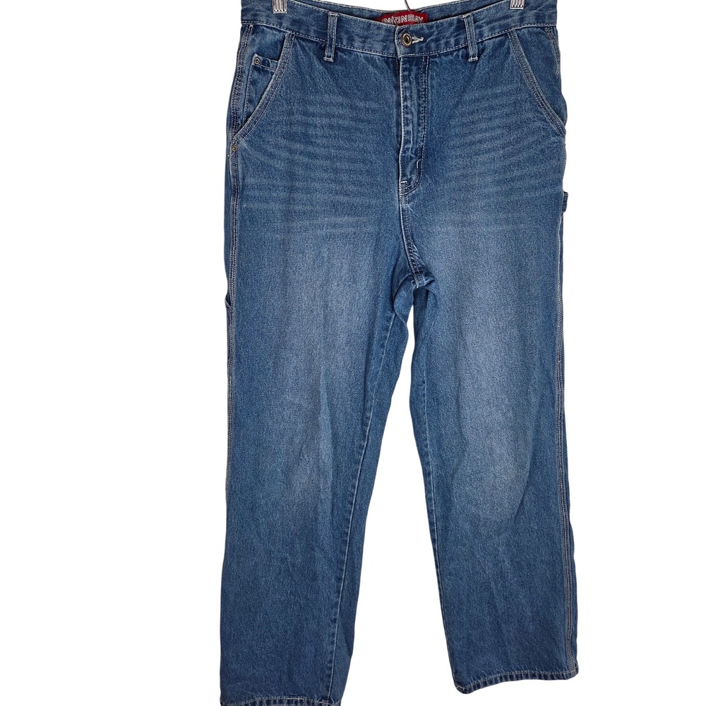 Unionbay Carpenter Jeans Straight Leg Y2K Denim Utility Pockets 5/27W